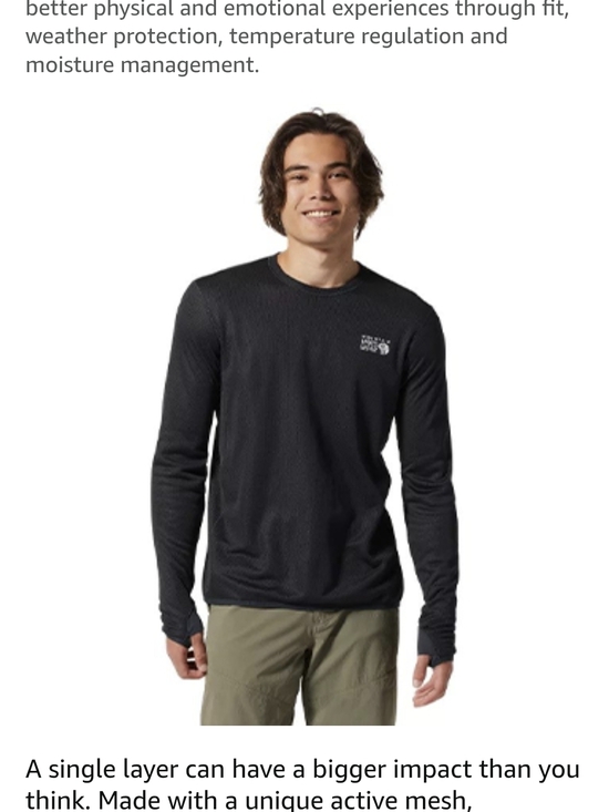 Mountain Hardwear Other - ​Mountain Hardwear Men's AirMesh Long Sleeve Crew